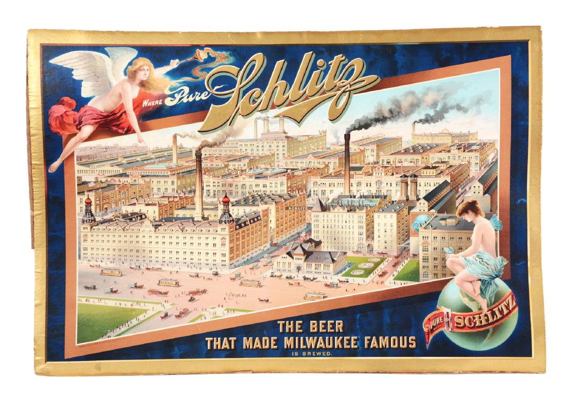 Cardboard Schlitz Beer Sign. (1 of 9)