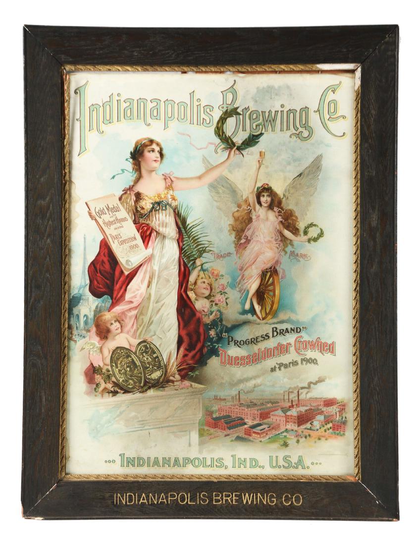 Indianapolis Brewing Co. Paper Litho Sign. (1 of 5)