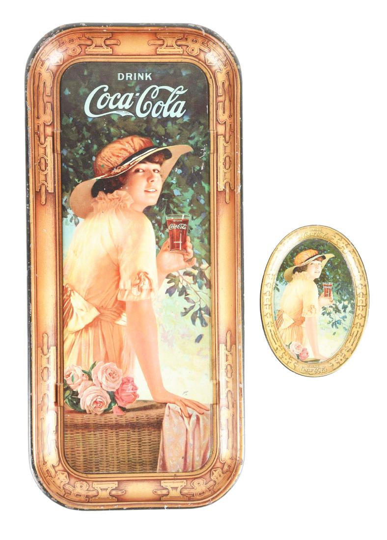 Lot Of 2: 1916 Coca-Cola Tip Tray & Serving Tray. (1 of 1)