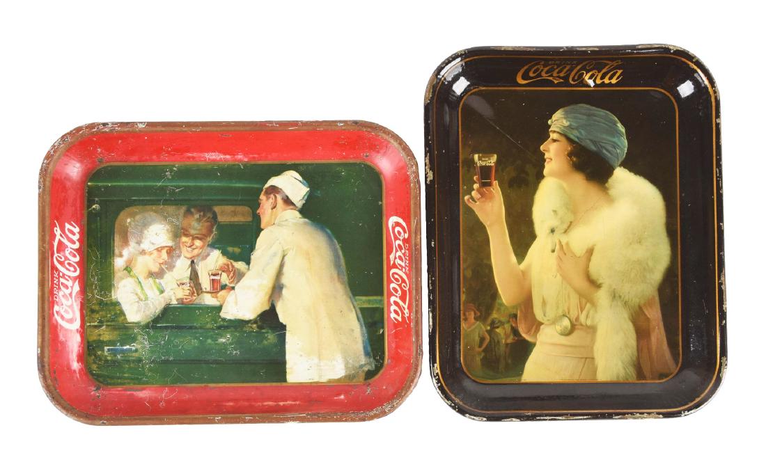 Lot Of 2: Coca-Cola Tin Trays. (1 of 1)