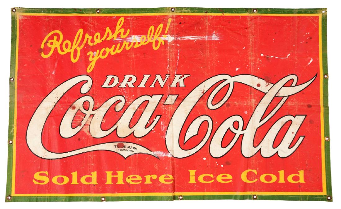 Vintage Refresh Yourself Coca - Cola Advertising (1 of 2)