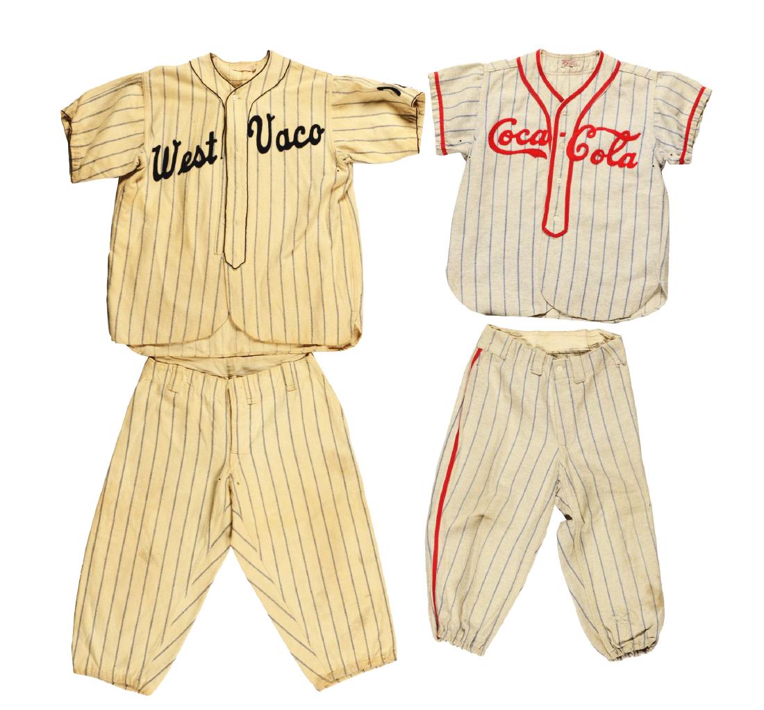 Lot Of 2: 1940's Coca-Cola Baseball Outfits. (1 of 4)