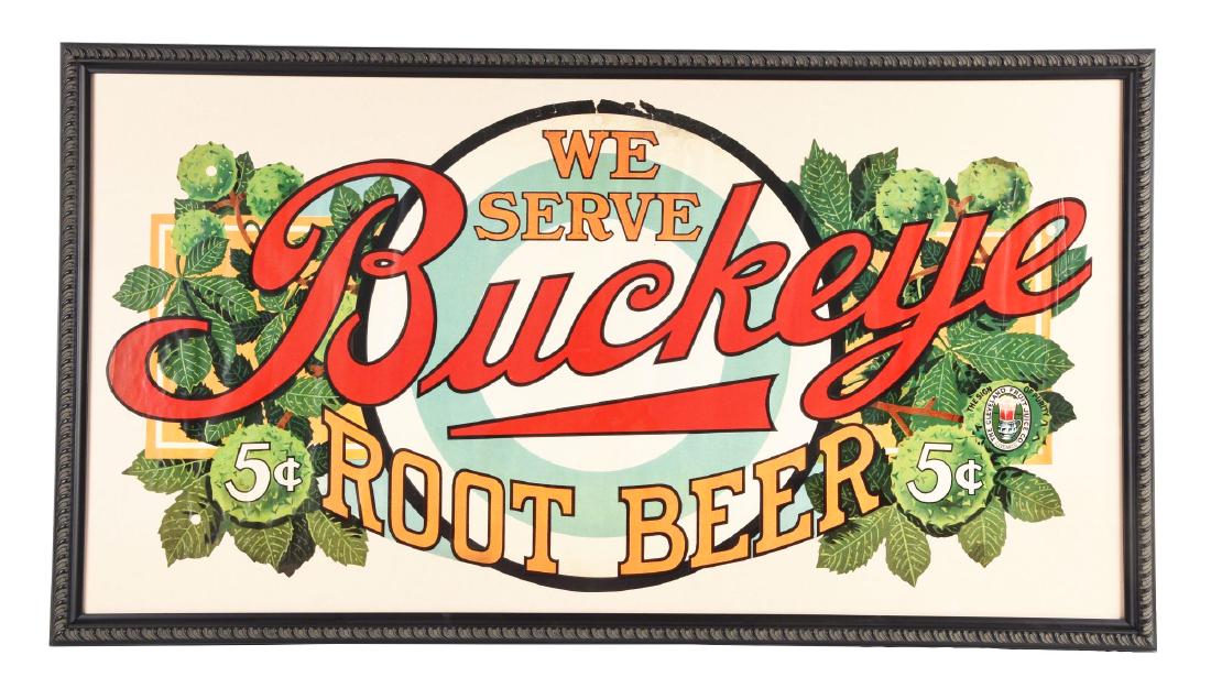 Cleveland Fruit Juice Buckeye Root Beer Paper Window (1 of 1)