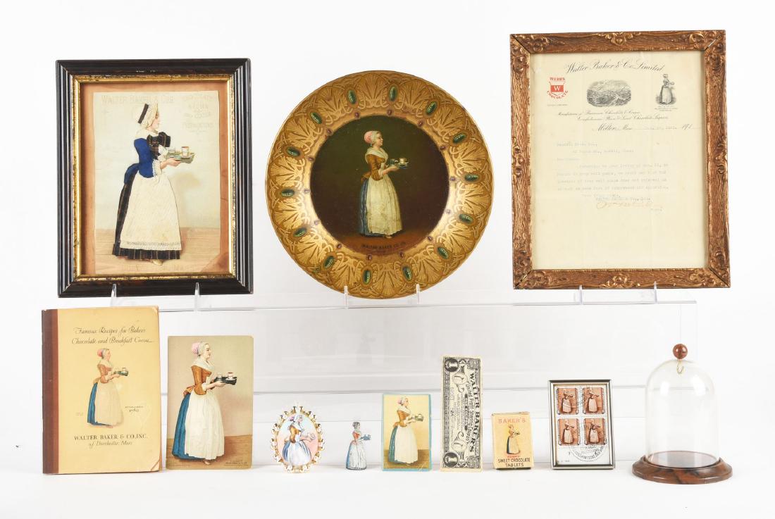 Lot of 11: Baker's Chocolate Advertising Pieces. (1 of 1)