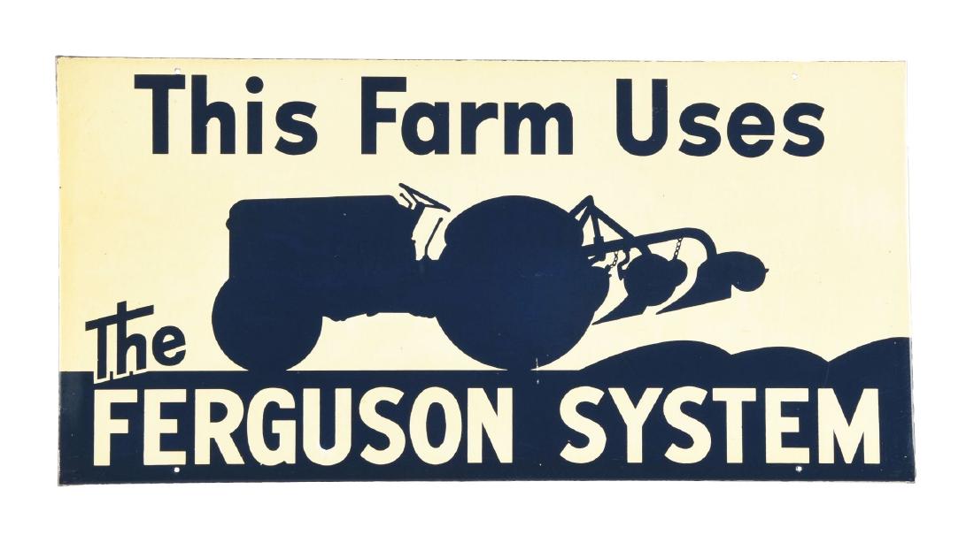 The Ferguson System Tin Advertising Sign. (1 of 2)