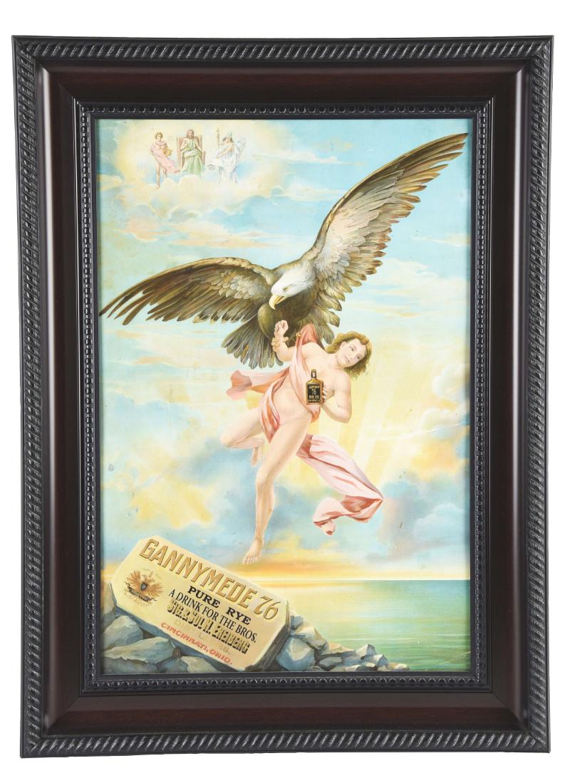 Gannymede '76 Pure Rye Tin Advertising Sign. (1 of 1)