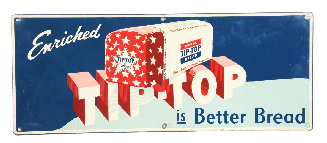 Tin Tip Top Bread Advertising Sign. (1 of 2)