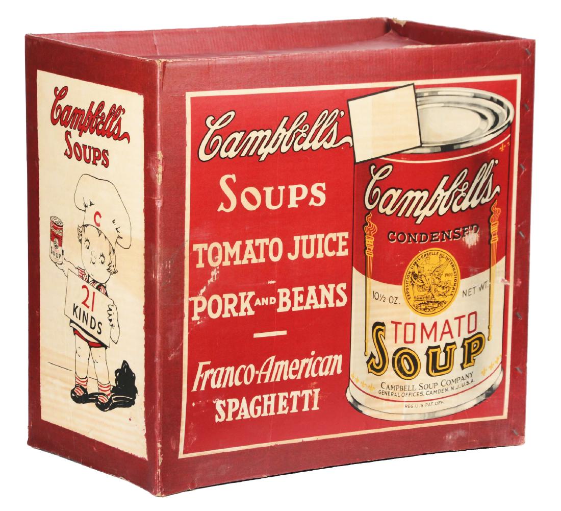 Cardboard Campbell's Soup Display Box.