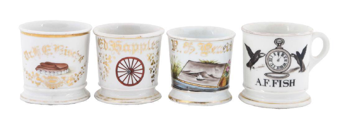 Lot Of 4: Shaving Mugs. (1 of 3)