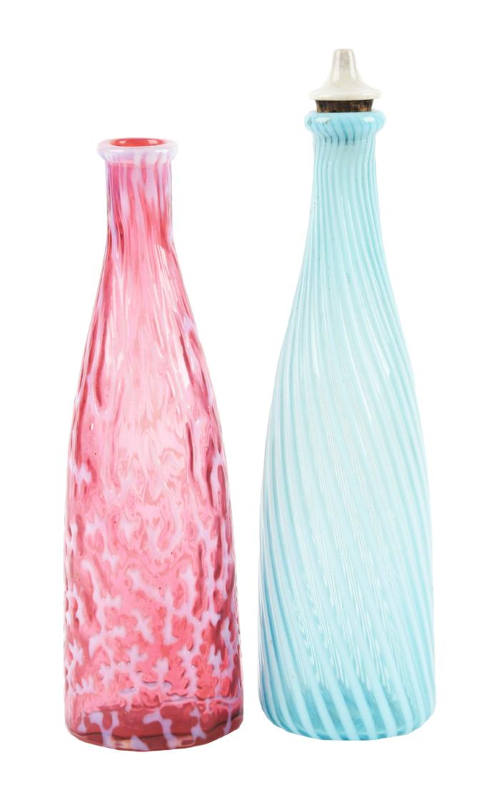 Lot of 2: Vintage Glass Barber Bottles. (1 of 1)