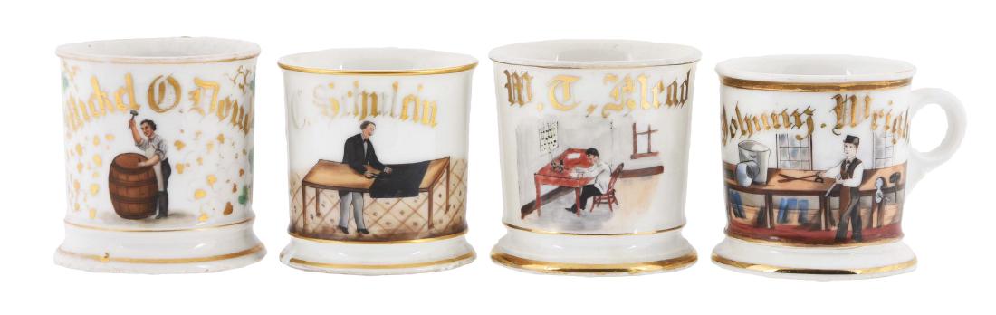 Lot Of 4: Shaving Mugs. (1 of 3)