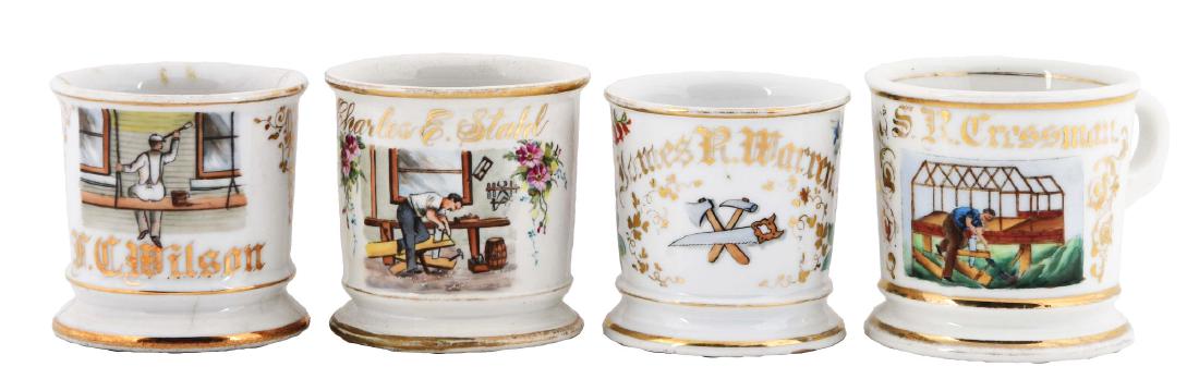 Lot Of 4: Shaving Mugs. (1 of 5)