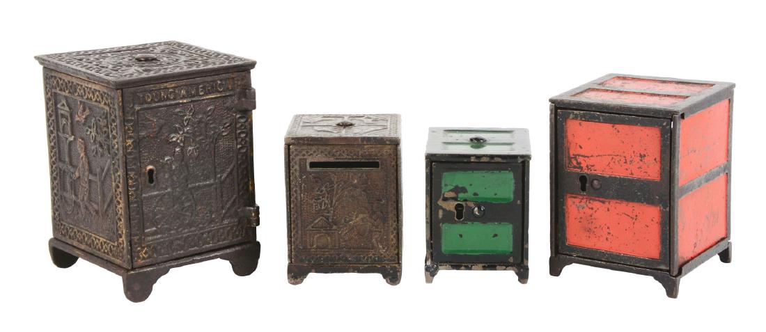 Lot Of 4: Safe Still Banks. (1 of 2)