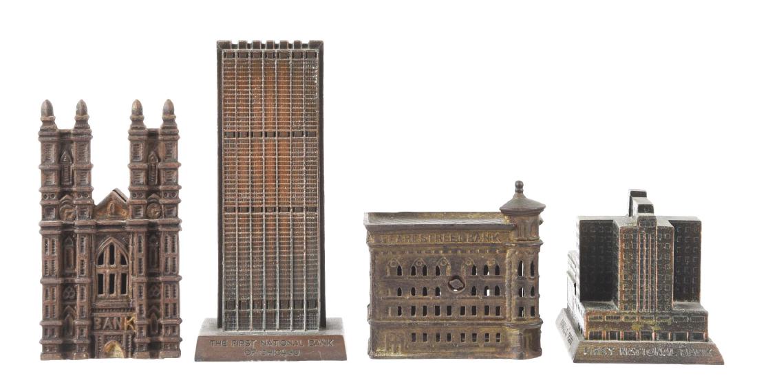 Lot Of 4: Building Still Banks. (1 of 2)