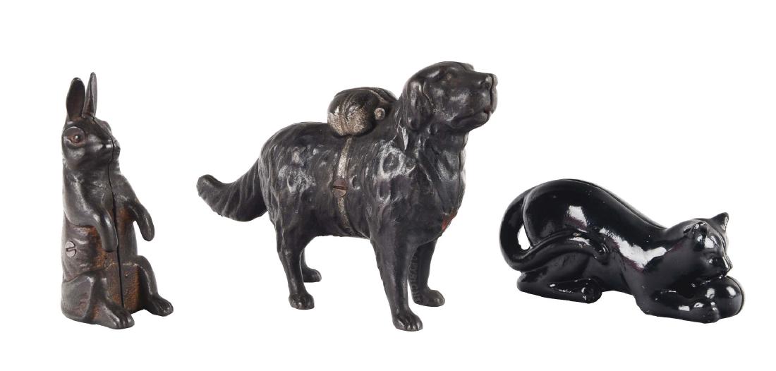 Lot of 3: Original Animal Still Banks. (1 of 2)