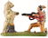 Cast Iron Indian Shooting Bear Mechanical Bank. - 2
