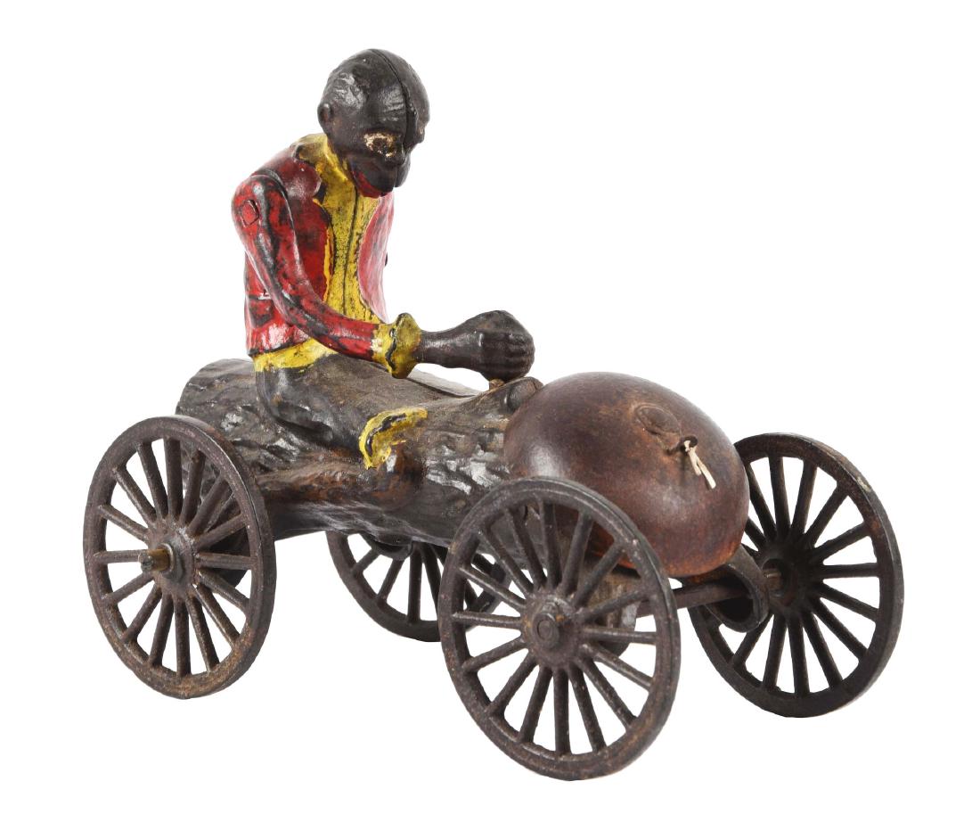 Cast Iron N. N. Hill Monkey with Coconut Bell Toy. (1 of 2)