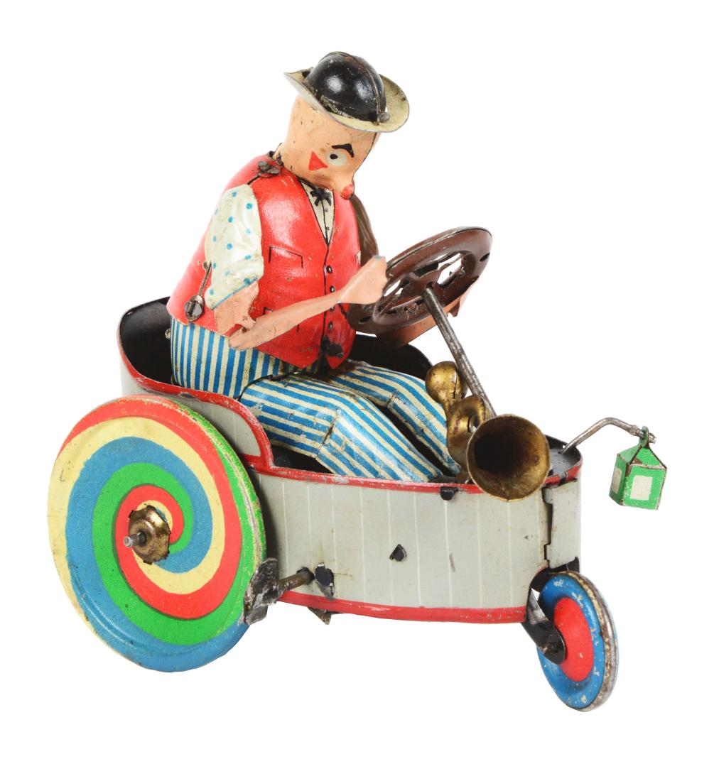 German Lehmann Tin Litho Wind Up Peter 3 Wheeled Cart (1 of 3)