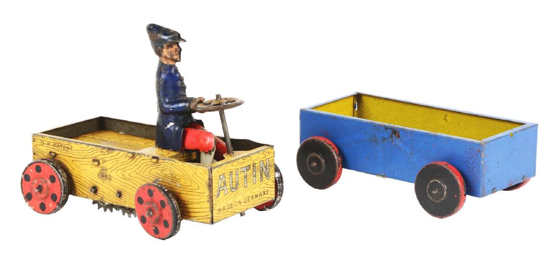 Lot of 2: Tin Litho German Lehmann Toys. (1 of 4)