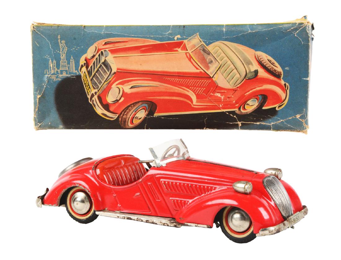 German Tin Litho Wind Up Distler Car In Box. (1 of 6)