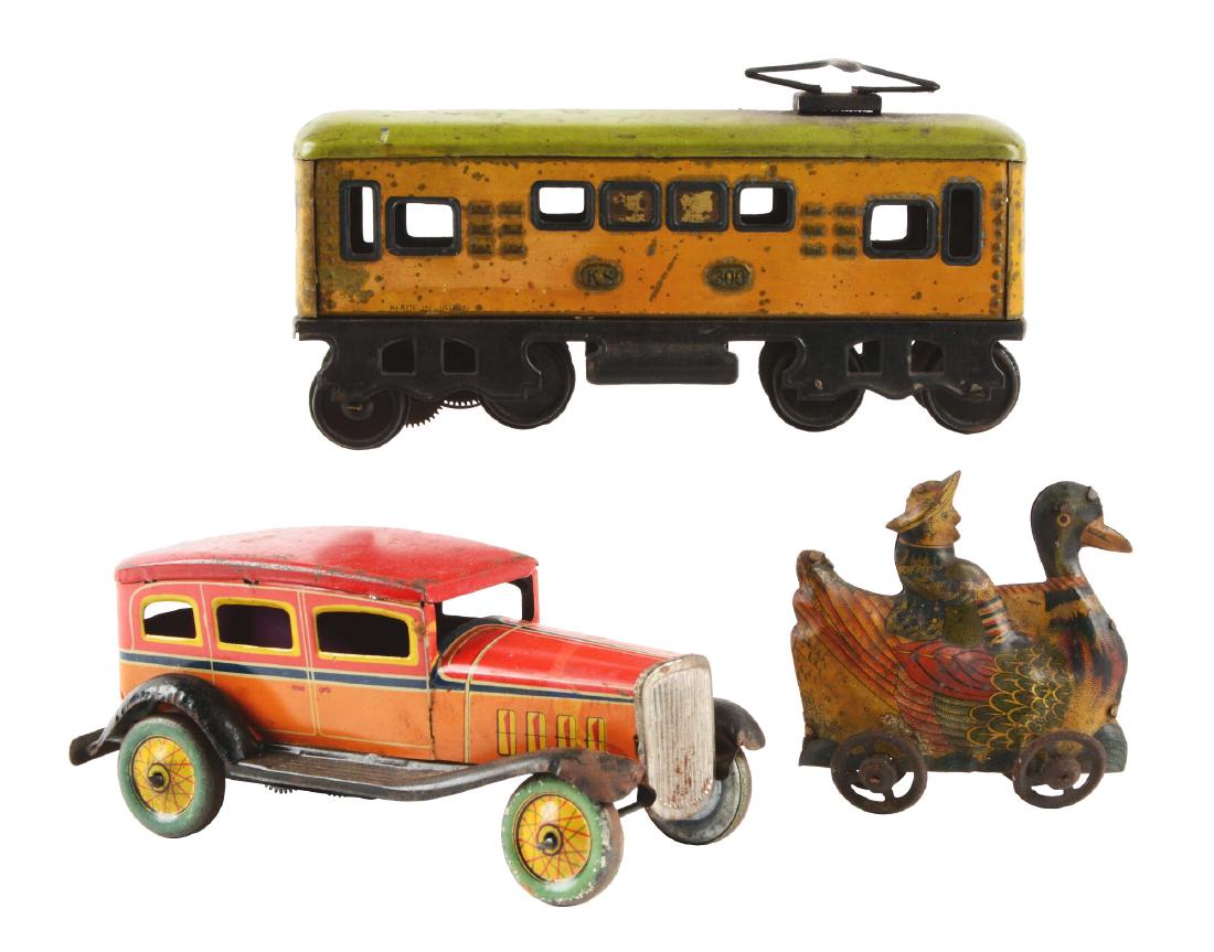 Lot of 3: Pre-War Japanese Tin Litho Transportation (1 of 2)