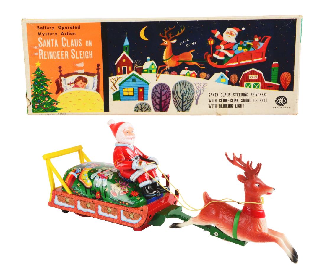 Japanese Battery Operated Santa Claus On Reindeer (1 of 5)