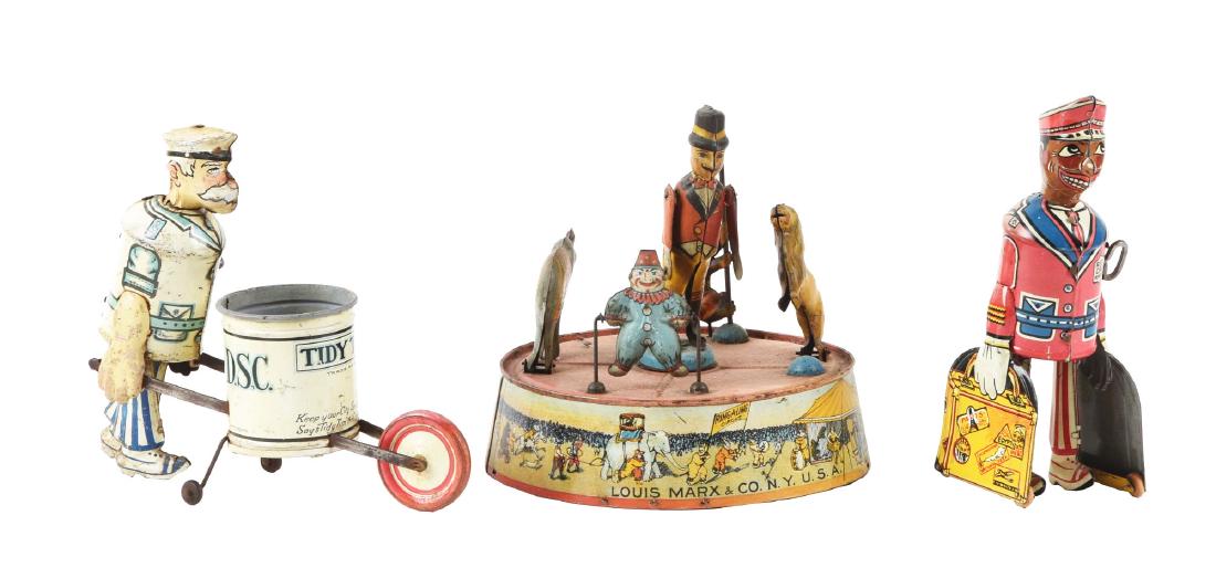 Lot of 3: Marx Tin Litho Wind-Up Toys. (1 of 2)