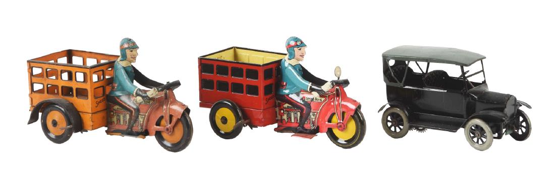 Lot of 3: Tin Litho Marx Wind-Up Transportation Toys. (1 of 2)