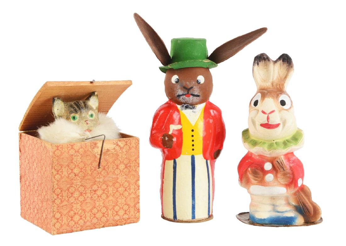 Lot Of 3: Two Rabbits & Jack In A Box. (1 of 2)