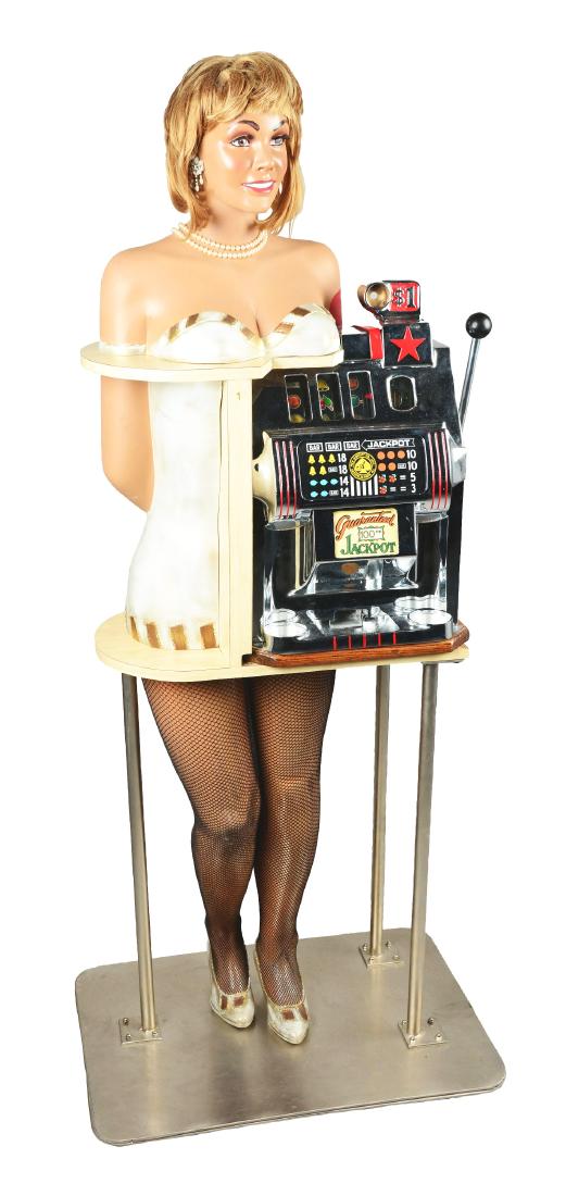 **$1 Pace Figural Cocktail Waitress Slot Machine. (1 of 6)