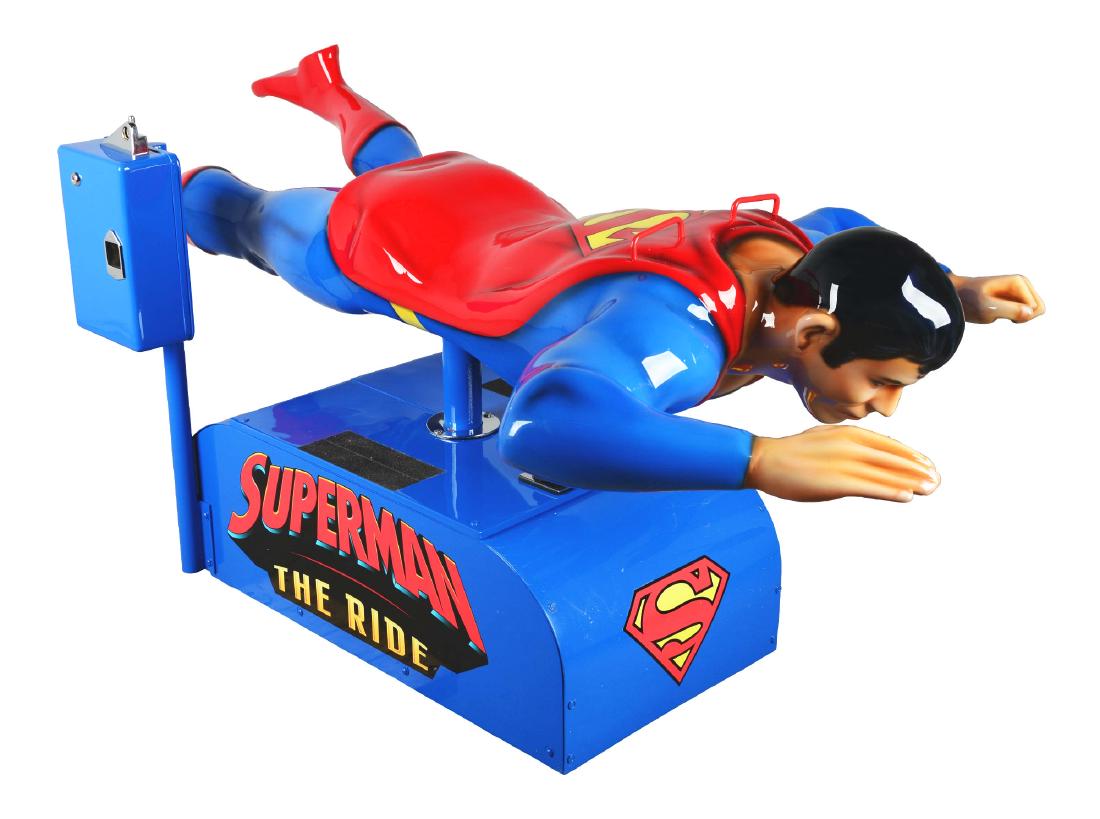 10¢ Restored Superman: The Ride Kiddie Ride. (1 of 4)