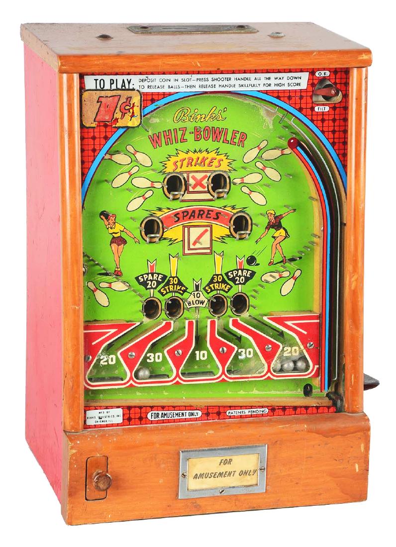 1¢ Binks Industries, Inc. Whiz-Bowler Arcade Game. (1 of 6)