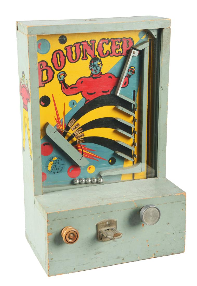 1¢ "Bouncer" Flip Ball Arcade Machine. (1 of 6)