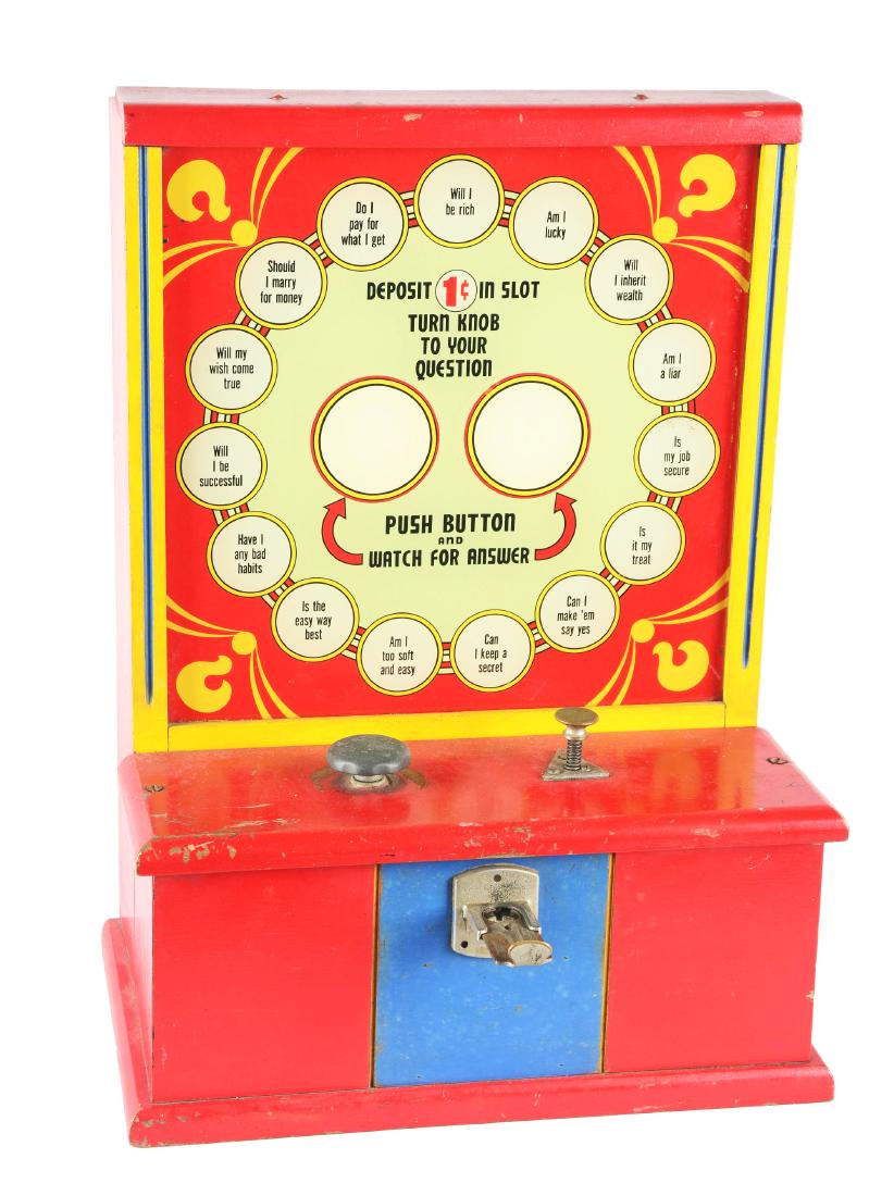 1¢ Countertop Fortune Teller Arcade Game. (1 of 6)