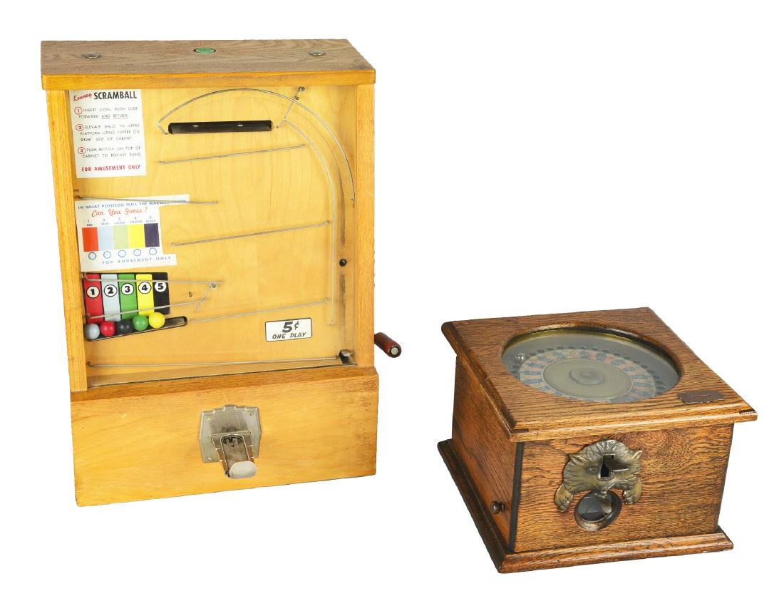 Lot Of 2: 5¢ Keeney's Scramball Arcade Game And 1¢ (1 of 6)