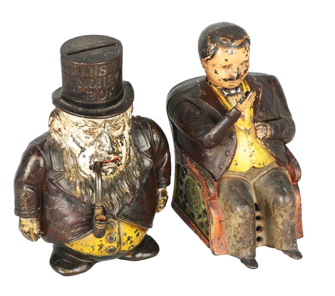 Lot Of 2: Cast Iron Harper And J & E Stevens Banks. (1 of 4)