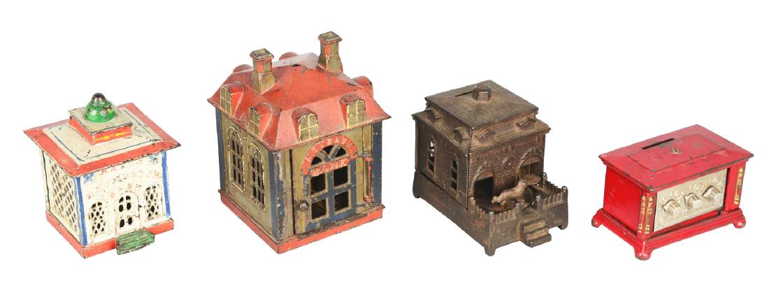 Lot Of 4: Variety of Cast Iron Banks. (1 of 4)