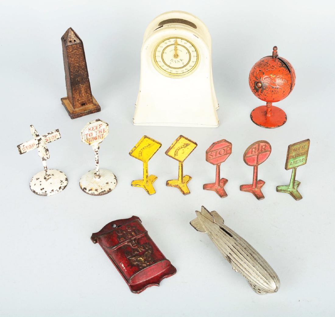 Lot Of 12: Assorted Still Banks And Toys. (1 of 4)