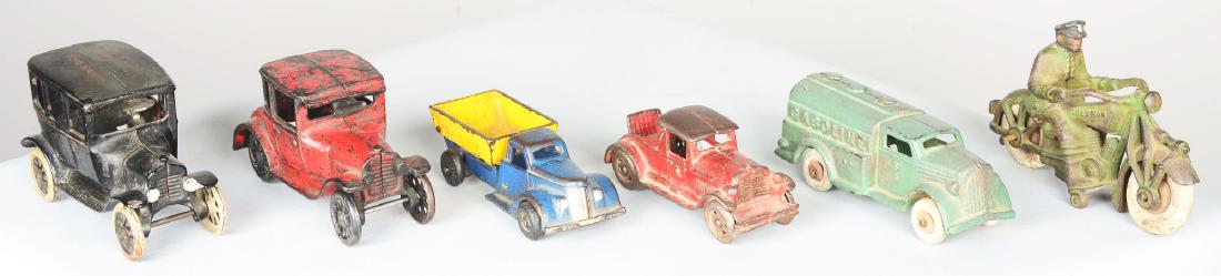 Lot Of 6: Cast Iron Vehicles. (1 of 4)
