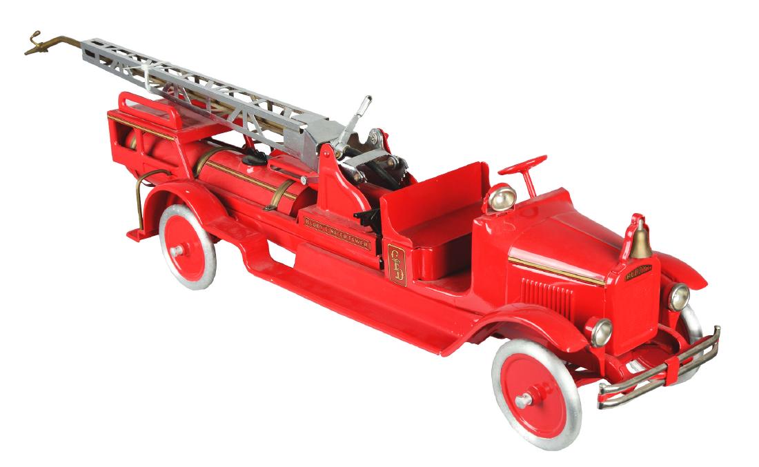 Pressed Steel Buddy L Hydraulic Water Tower Fire Truck. (1 of 6)