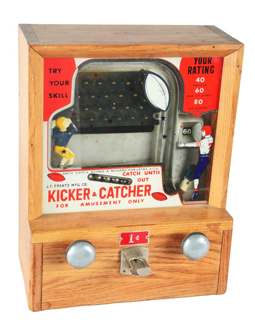1¢ J.F. Frantz Kicker & Catcher Arcade Game. (1 of 6)