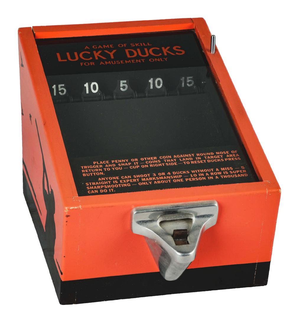 1¢ Renouf Mfg. Corp. Lucky Ducks Arcade Game. (1 of 6)