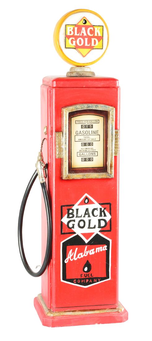 Black Gold Miniature Gas Pump Storage Compartment. (1 of 6)