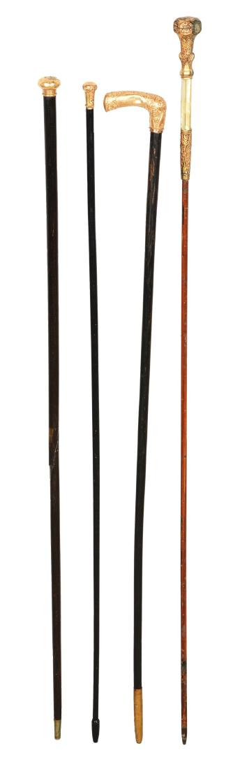 Lot Of 4: Unique Antique Canes. (1 of 6)