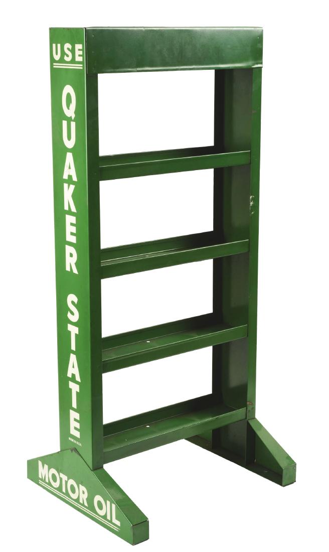 Quaker State Motor Oil Quart Can Display Rack.