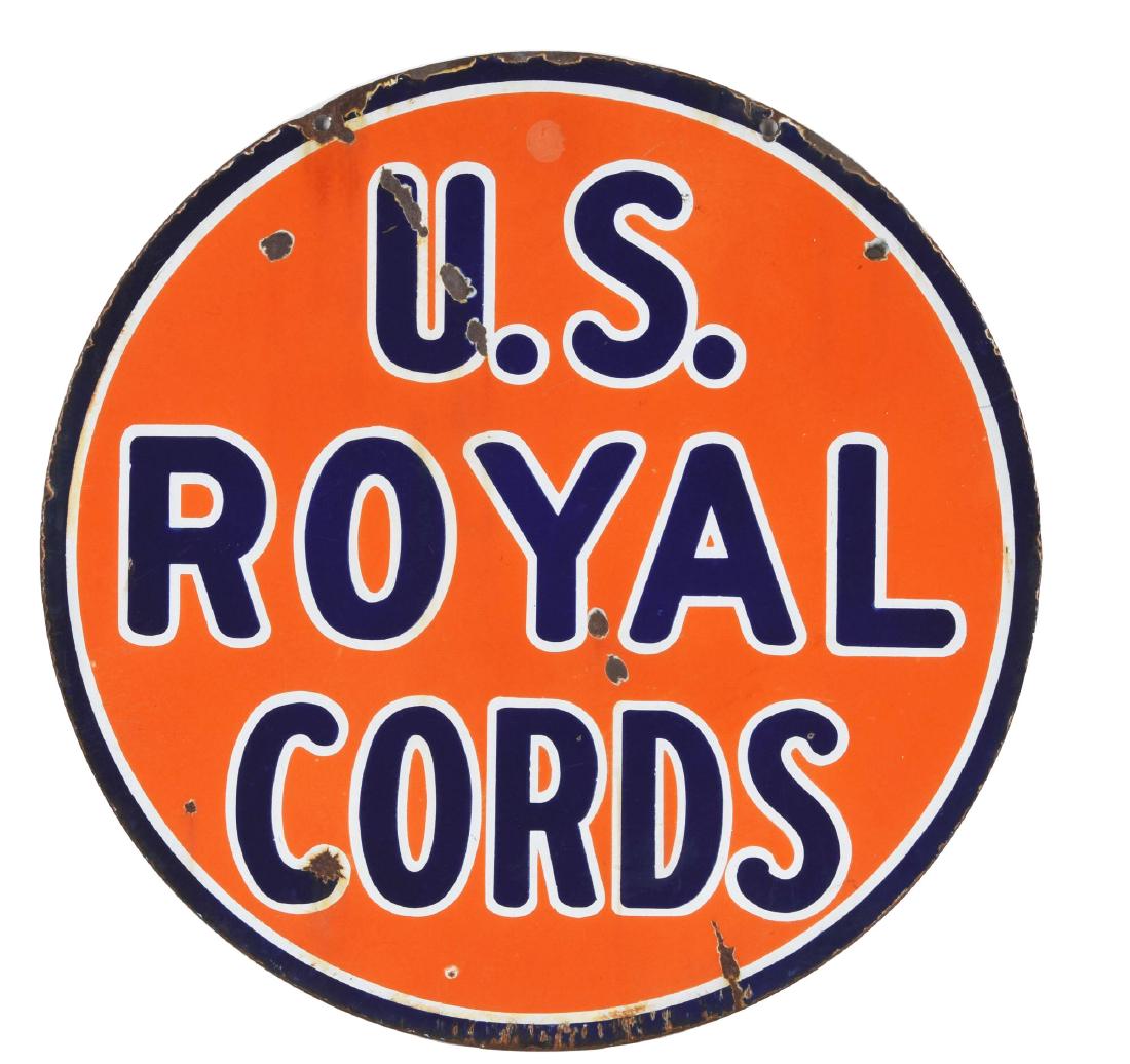 US Royal Cords Tires Porcelain Sign. (1 of 2)