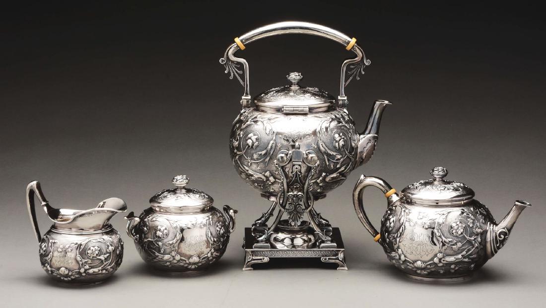 Tiffany Sterling Four Piece Tea Set. (1 of 5)