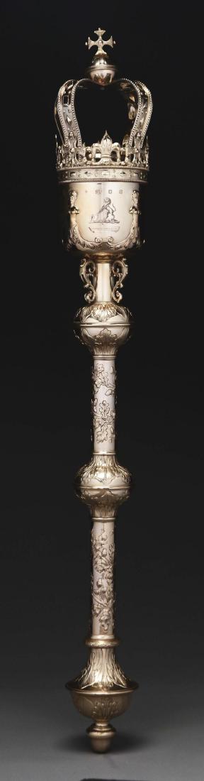 English Silver- Gilt Ceremonial Mace. (1 of 3)