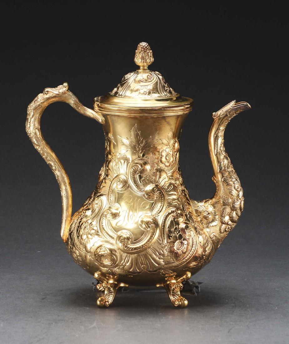 American Silver- Gilt Coffee Pot. (1 of 4)