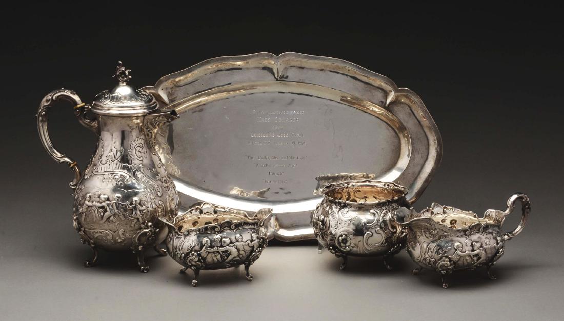 Sterling Silver Tea Set & Tray. (1 of 5)